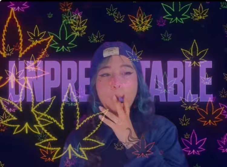 Unpredictable video title card