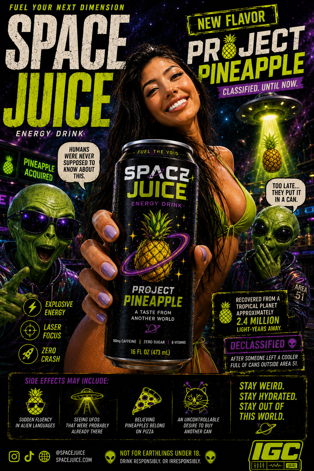 Space Juice advertisement